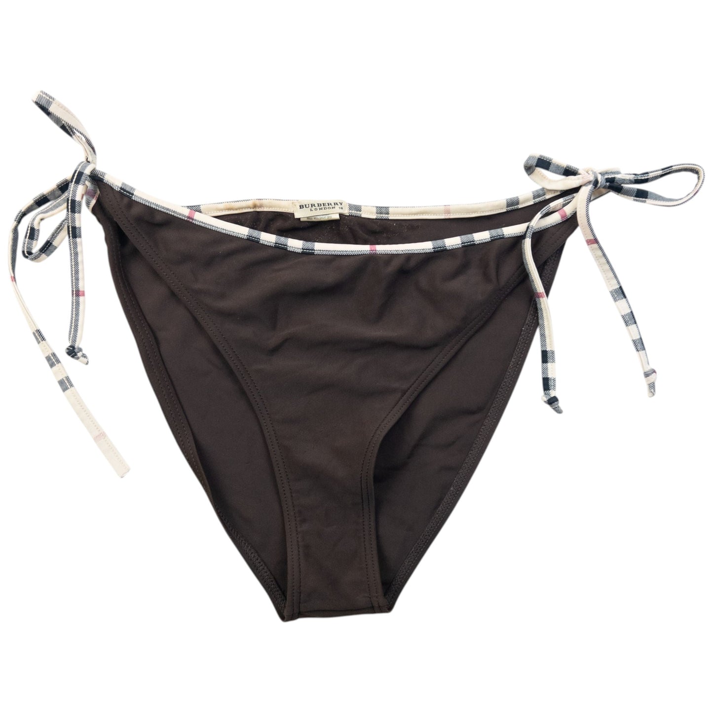 Vintage 2000s Burberry Nova Check Trim Bikini Set Womens Size XXL | XXL, Brown