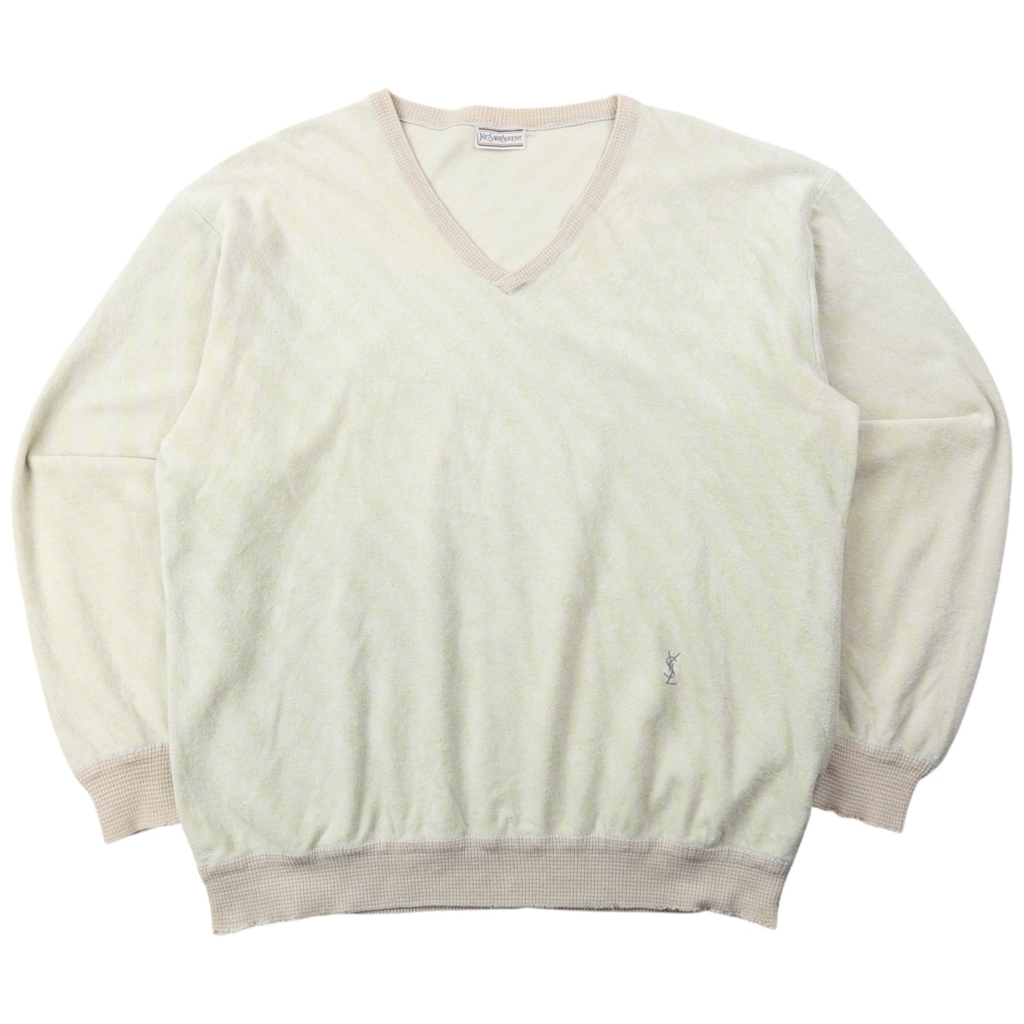 Vintage 80s YSL Yves Saint Laurent Striped Jumper Womens Size M | Medium, Multicoloured