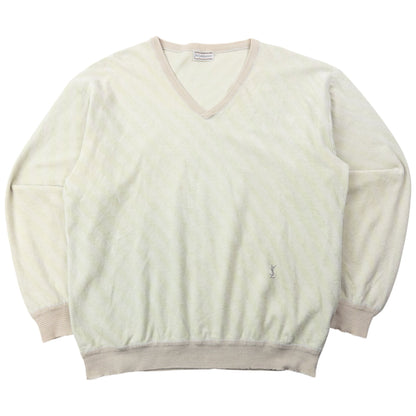 Vintage 80s YSL Yves Saint Laurent Striped Jumper Womens Size M | Medium, Multicoloured