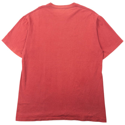 Vintage 2000s Stussy It's The Stussy Time Newspaper Graphic T Shirt Size M | Medium, Red