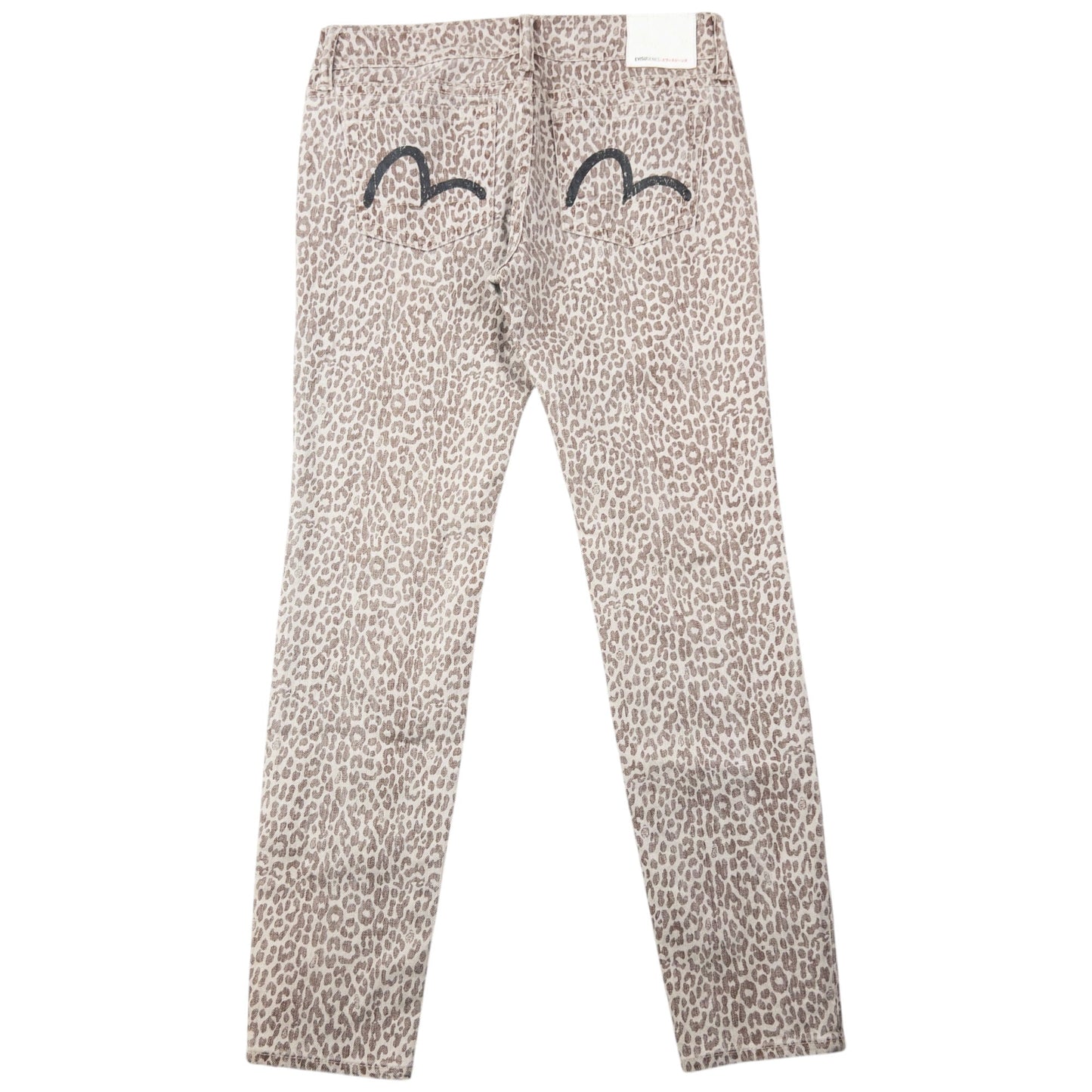Vintage Evisu Double Gull Leopard Print Japanese Denim Jeans Size W30 | W30, Multicoloured