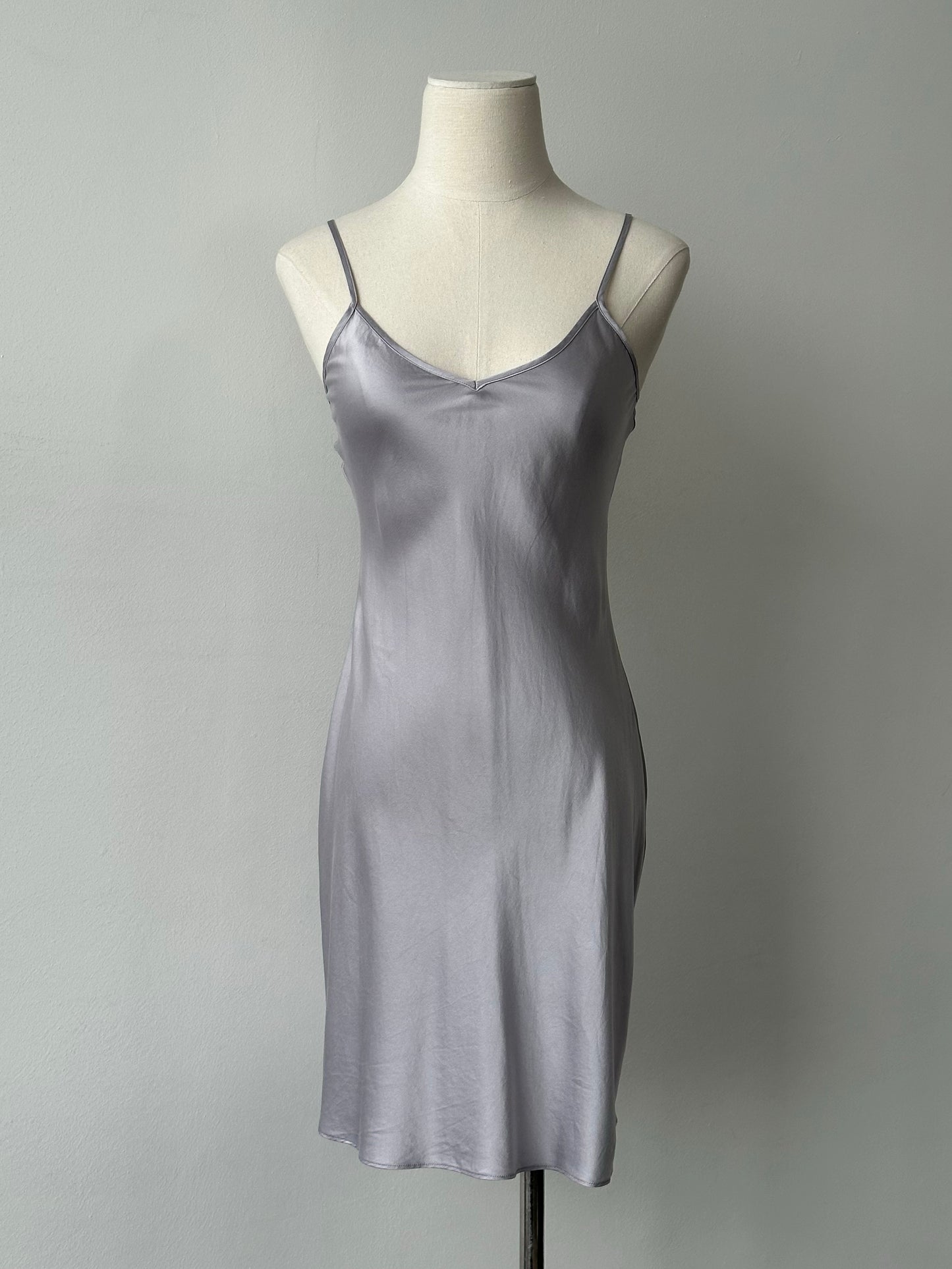 Vintage 2000s Pure Silk V Neck Mini Slip Dress - XS