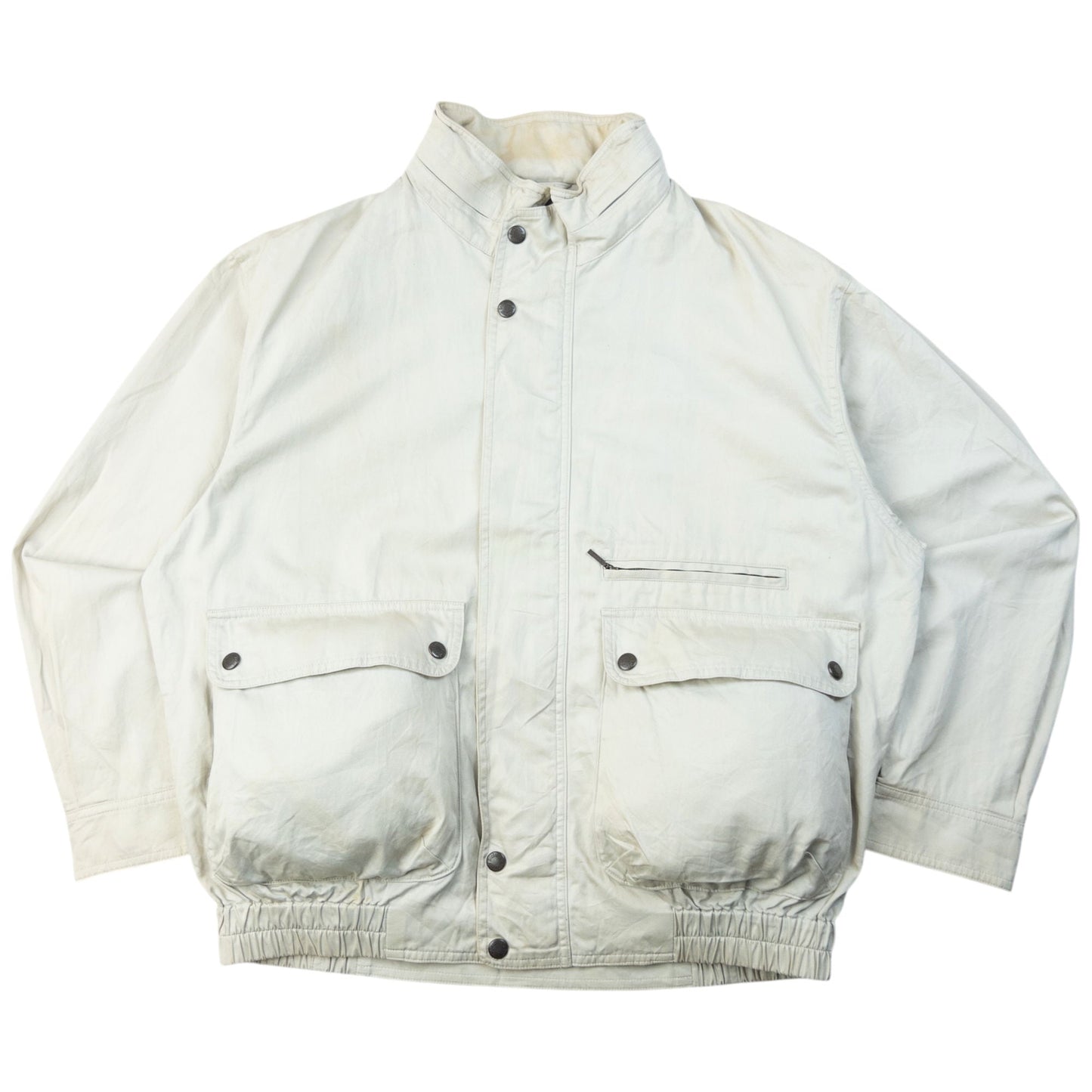 Vintage 90s Burberry Zip Up Jacket Size S | Small, Cream