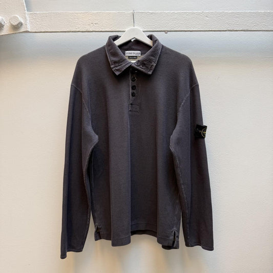 Early 00’s Stone Island Ribbed Knit Jumper (XL) | Extra Large, Charcoal