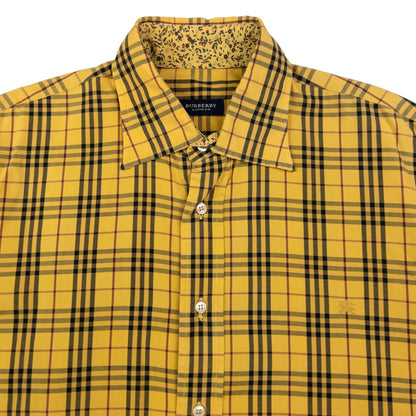 Vintage Burberry Nova Check Long Sleeve Button Up Shirt Size M