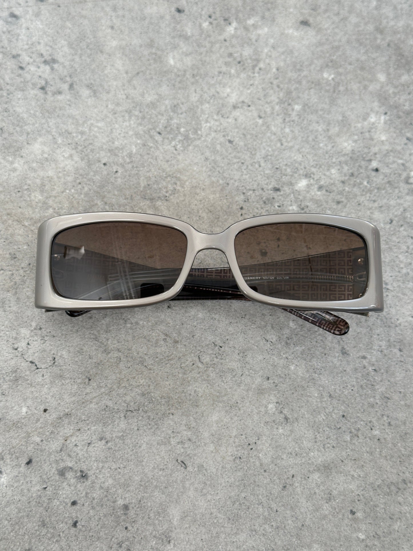 Givenchy 2000s Rectangular Monogram Sunglasses