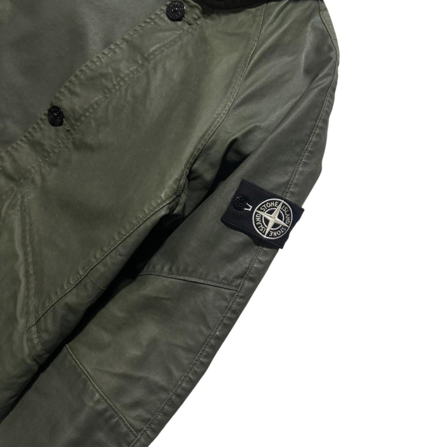Stone Island A/W 2009 Waxed Ice Jacket | Large, Olive