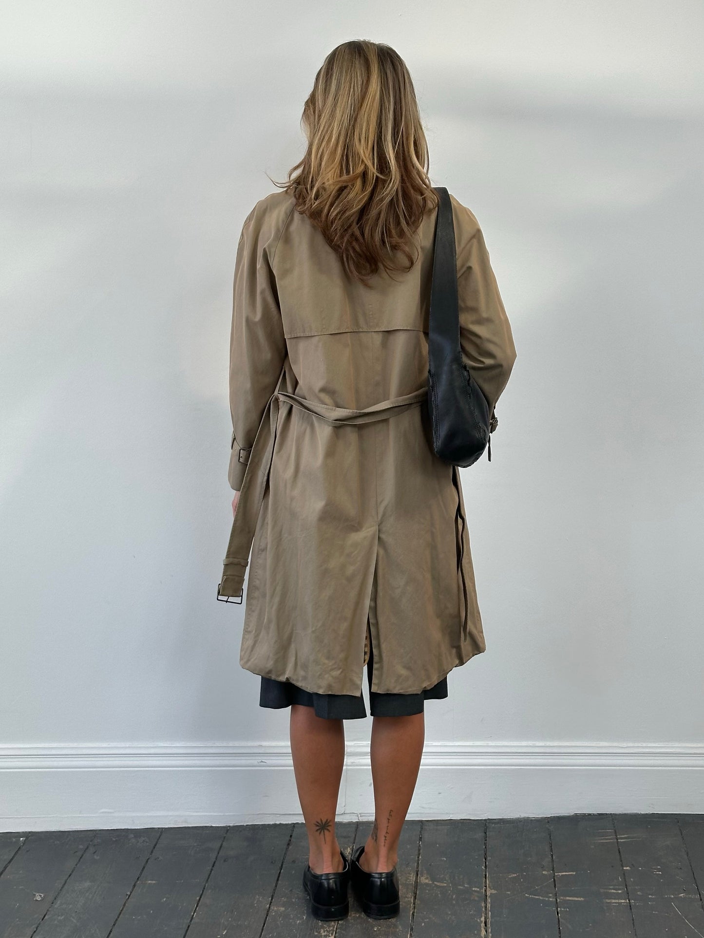 Aquascutum 1990s Pure Cotton Belted Trench Coat - S