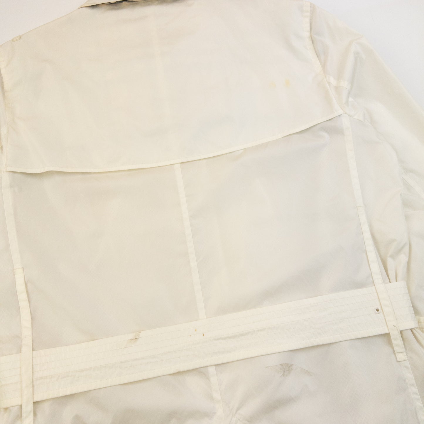 Vintage 2000s Burberry Belt Waist Trench Jacket Womens Size M | Medium, White
