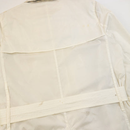 Vintage 2000s Burberry Belt Waist Trench Jacket Womens Size M | Medium, White
