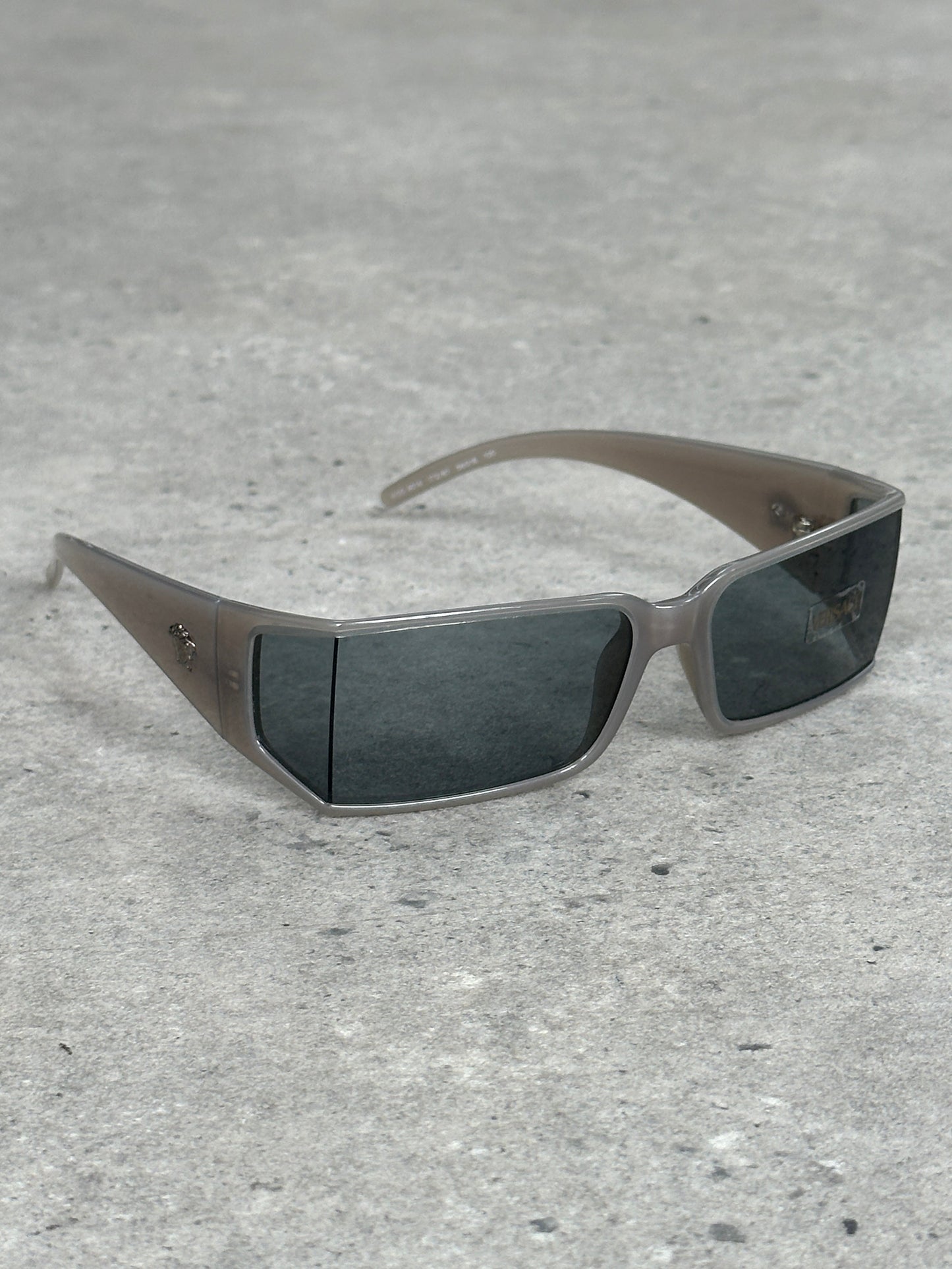 Versace 2000s Recangular Medusa Logo Sunglasses
