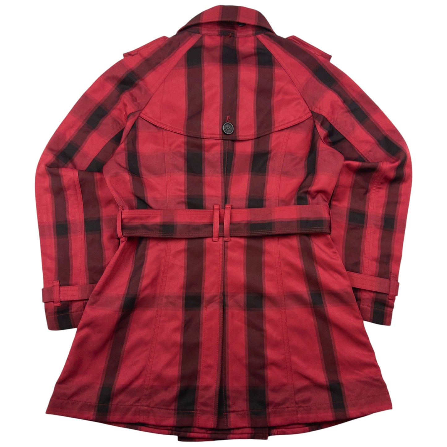 Vintage Burberry Nova Check Belted Trench Jacket Womens Size M