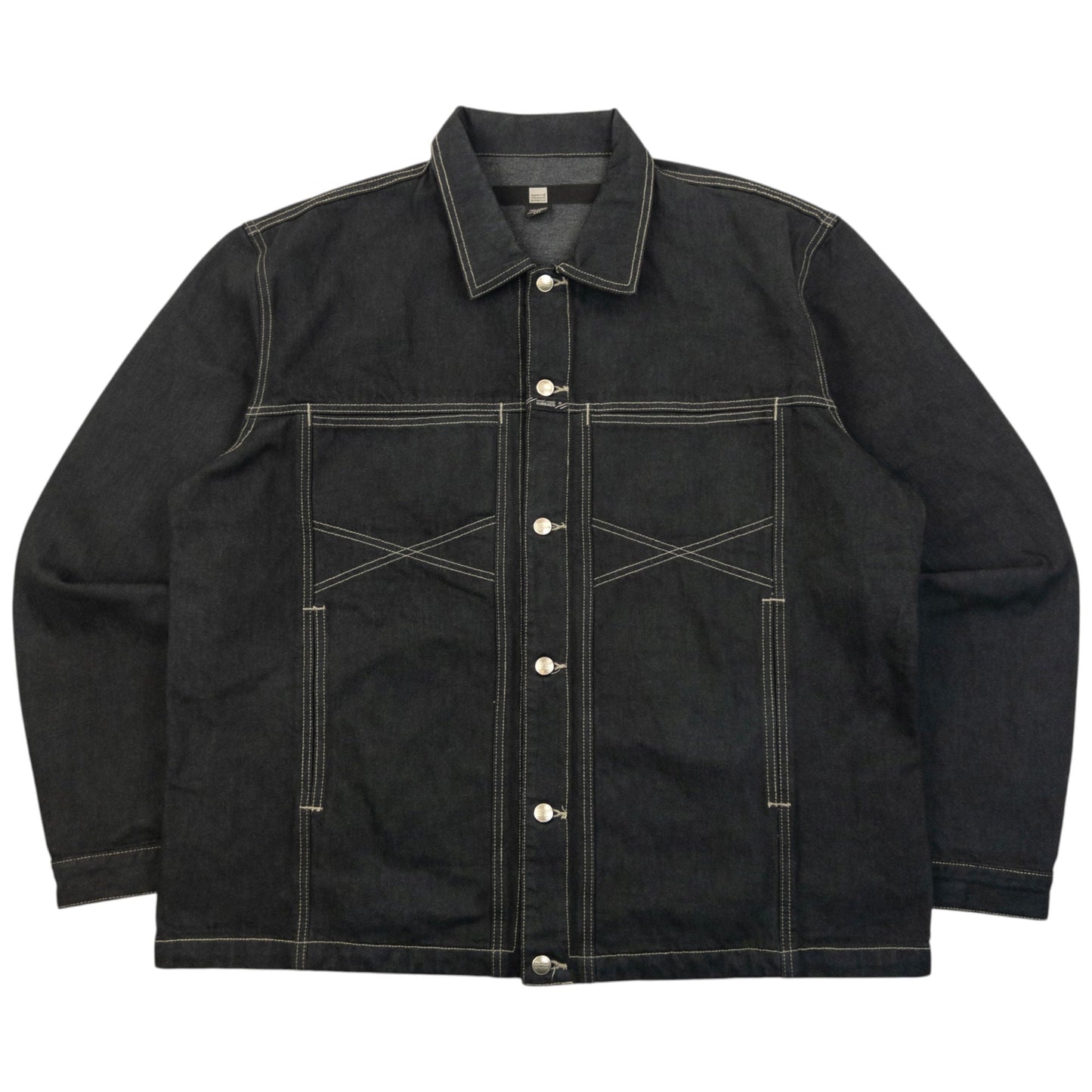 Vintage 2000s Marithe + Francois Girbaud Button Up Denim Jacket Size XXL | XXL, Black