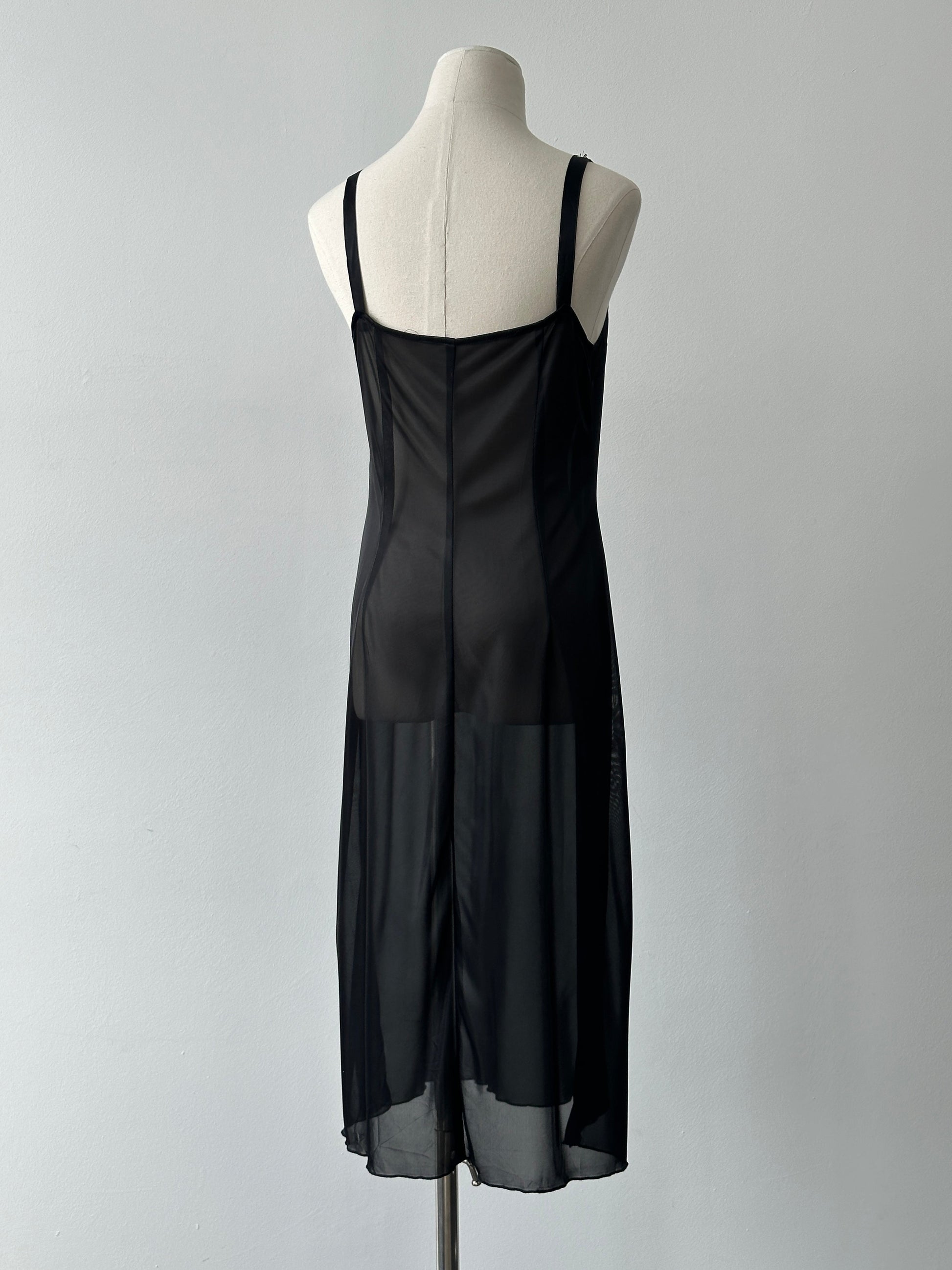 Vintage 2000s Sheer Midi Slip Dress - S-M