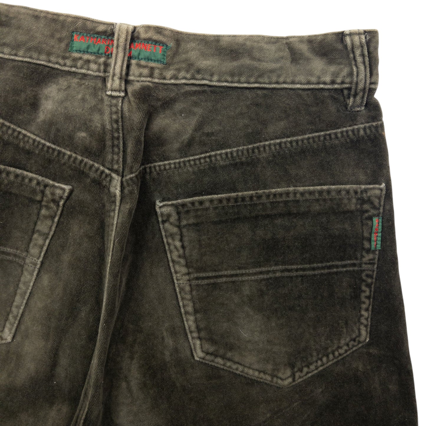 Vintage Katharine Hamnett Velour Trousers Size W30