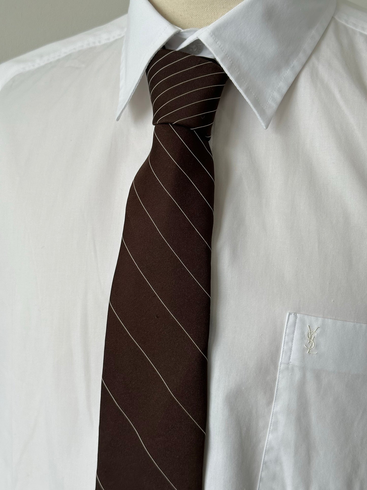 Oscar De La Renta 1990s Silk Striped Tie