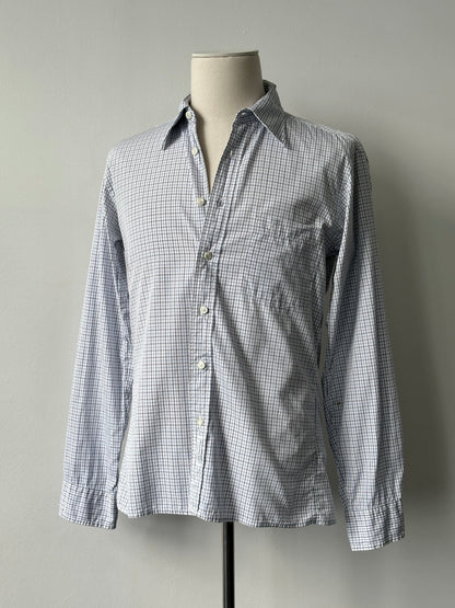 Christian Dior Chemises 1990s Pure Cotton Check Logo Shirt - S