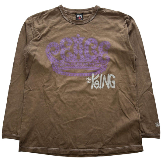 Vintage Stussy Peace King Long Sleeve T-Shirt Size L - Known Source