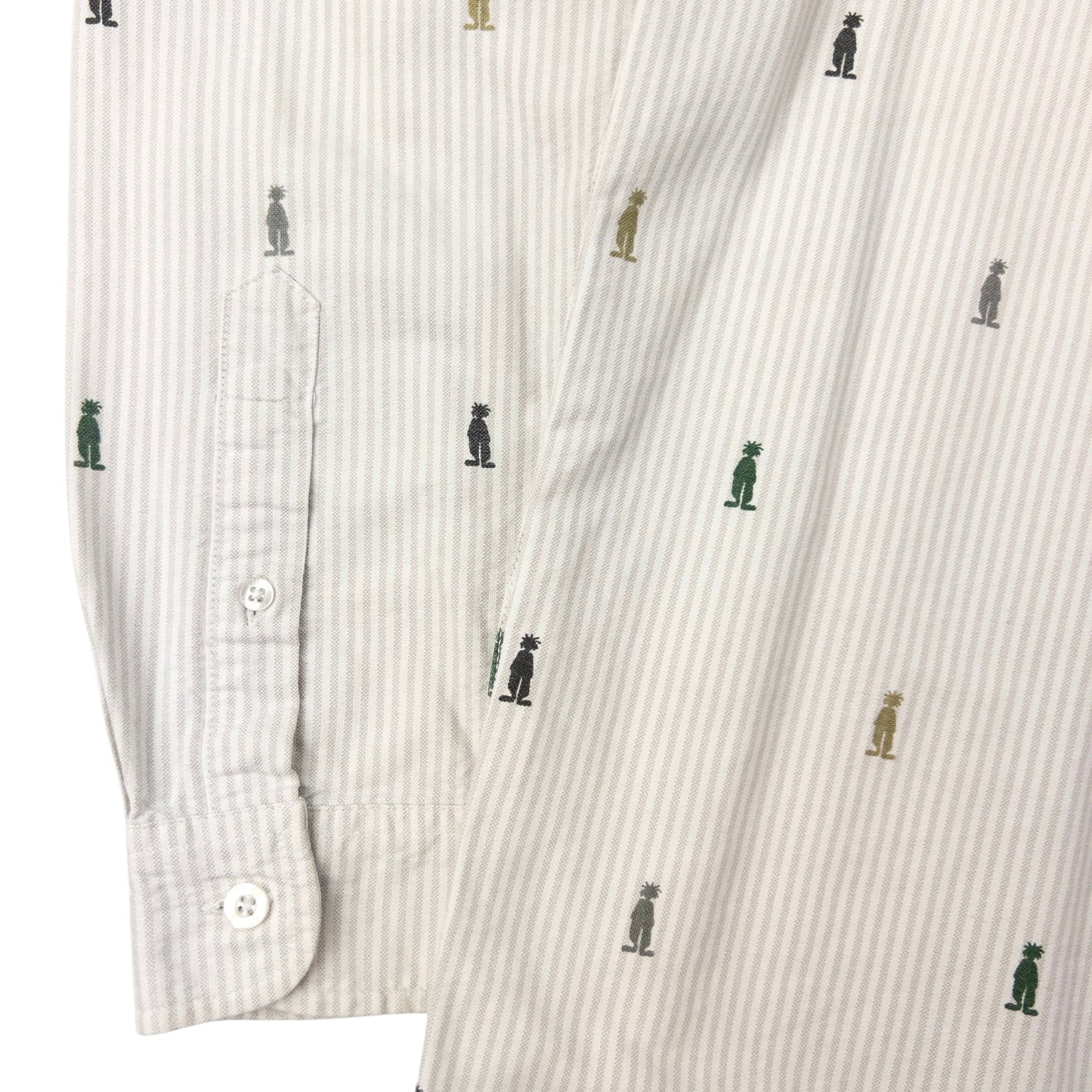 Vintage Stussy Monogram Long Sleeve Button Up Shirt Size S