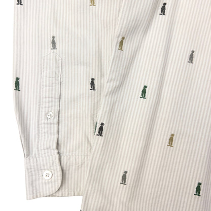 Vintage Stussy Monogram Long Sleeve Button Up Shirt Size S