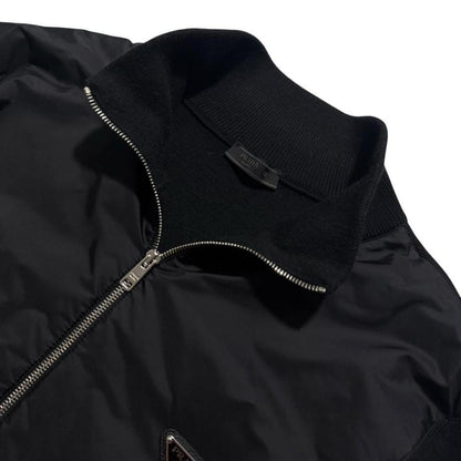 Prada Re-Nylon Wool Zip Up | Large, Black