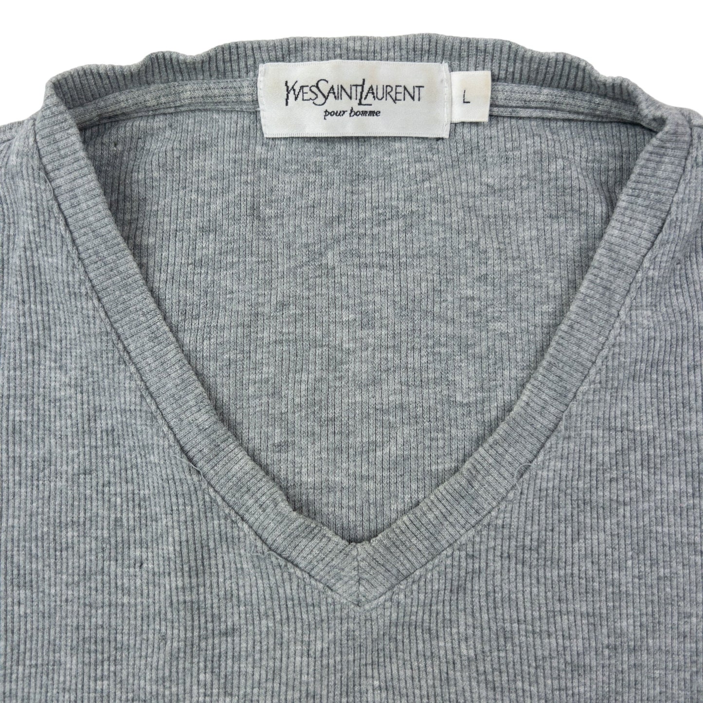 Vintage 2000s YSL Yves Saint Laurent Lightweight Jumper Size M | Medium, Grey