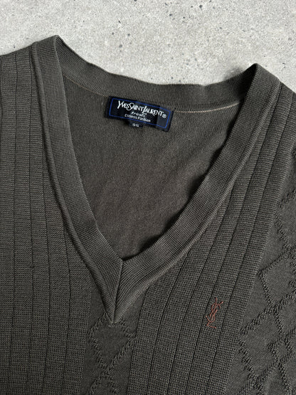 Yves Saint Laurent Tricots 1990s Pure Wool V Neck Jumper - S