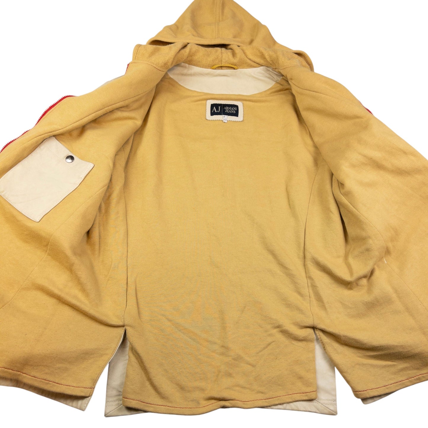 Vintage Armani Jeans Layered Leather Jacket Size XL