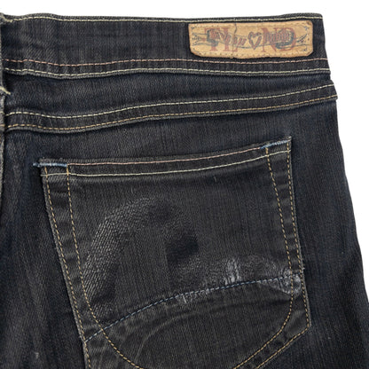 Vintage Puma X Evisu Double Gull Japanese Denim Jeans Size W32