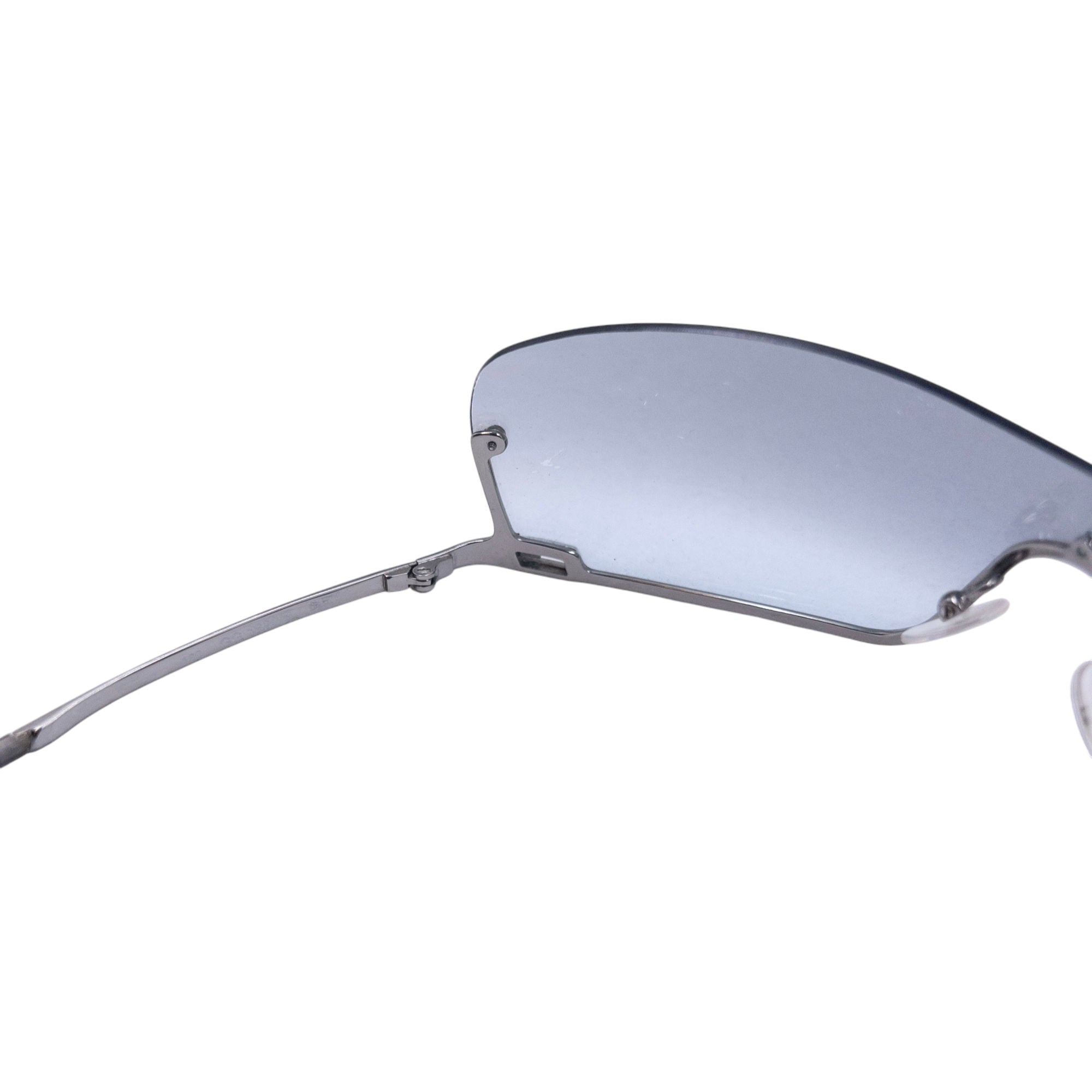 小物 GUCCI Vintage Rimless Sunglasses 00s Gucci Black Rimless Shield Sunglasses – Vintage by Misty