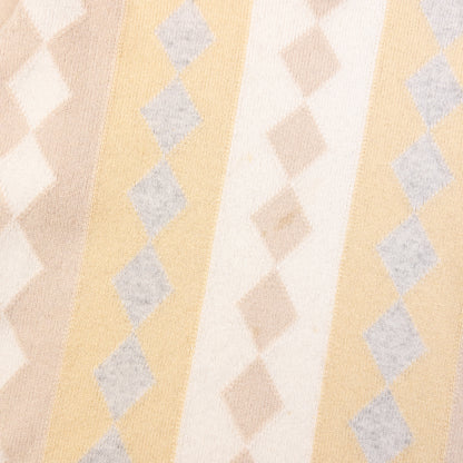 Vintage 90s Burberry Golf Argyle Wool Knit Jumper Size S | Small, Beige