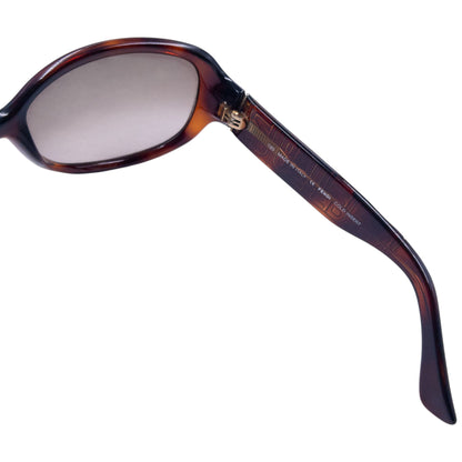 Vintage Fendi Embossed Monogram Tortoise Shell Sunglasses