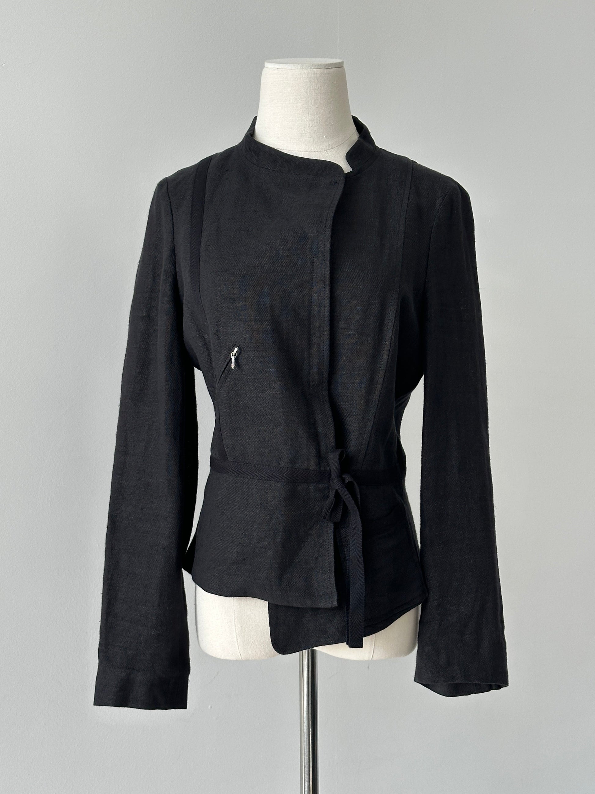 Vintage 1990s Pure Linen Tailored Jacket - S