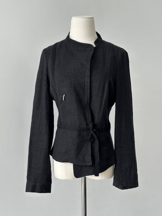 Vintage 1990s Pure Linen Tailored Jacket - S