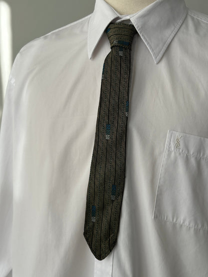 Vintage 1980s Wool Striped Tie