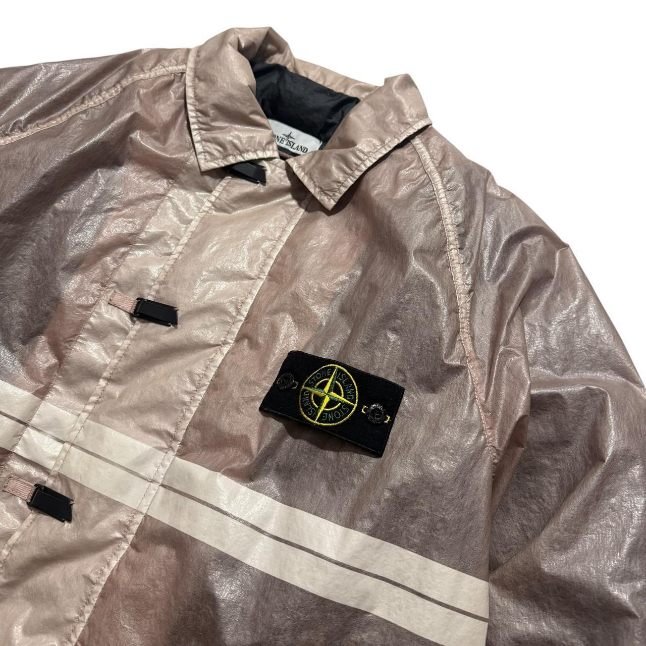 Stone Island 22/82 Microfelt Fireman Clasp Jacket | Medium, Metallic Pink