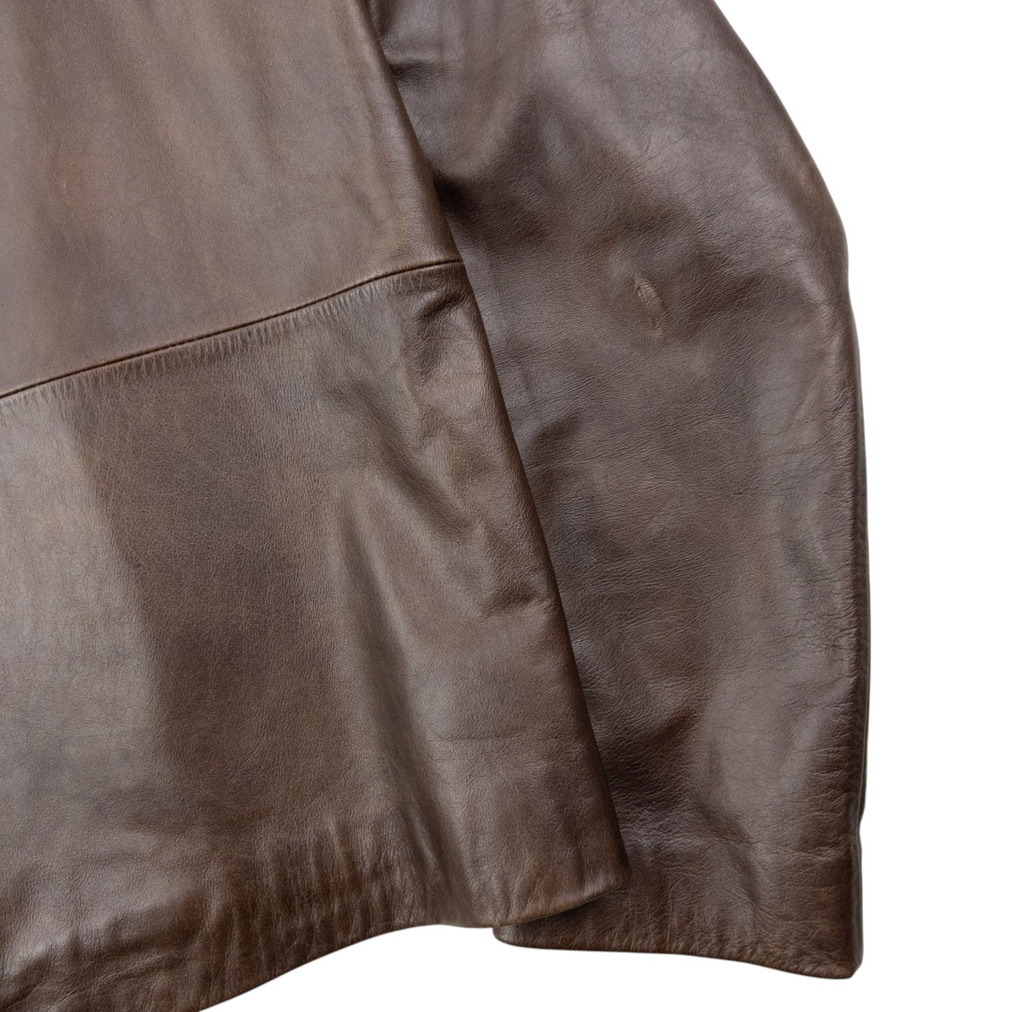 Vintage 2000s DKNY Jeans Leather Jacket Size S | Small, Brown