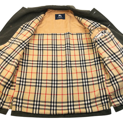 Vintage 2000s Burberry Nova Check Lined Wool Jacket Size XL | XL, Green