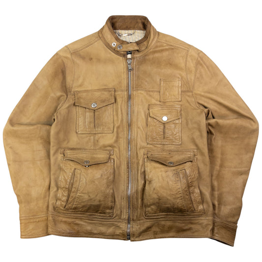 Vintage Dolce & Gabbana Leather Biker Jacket Size M