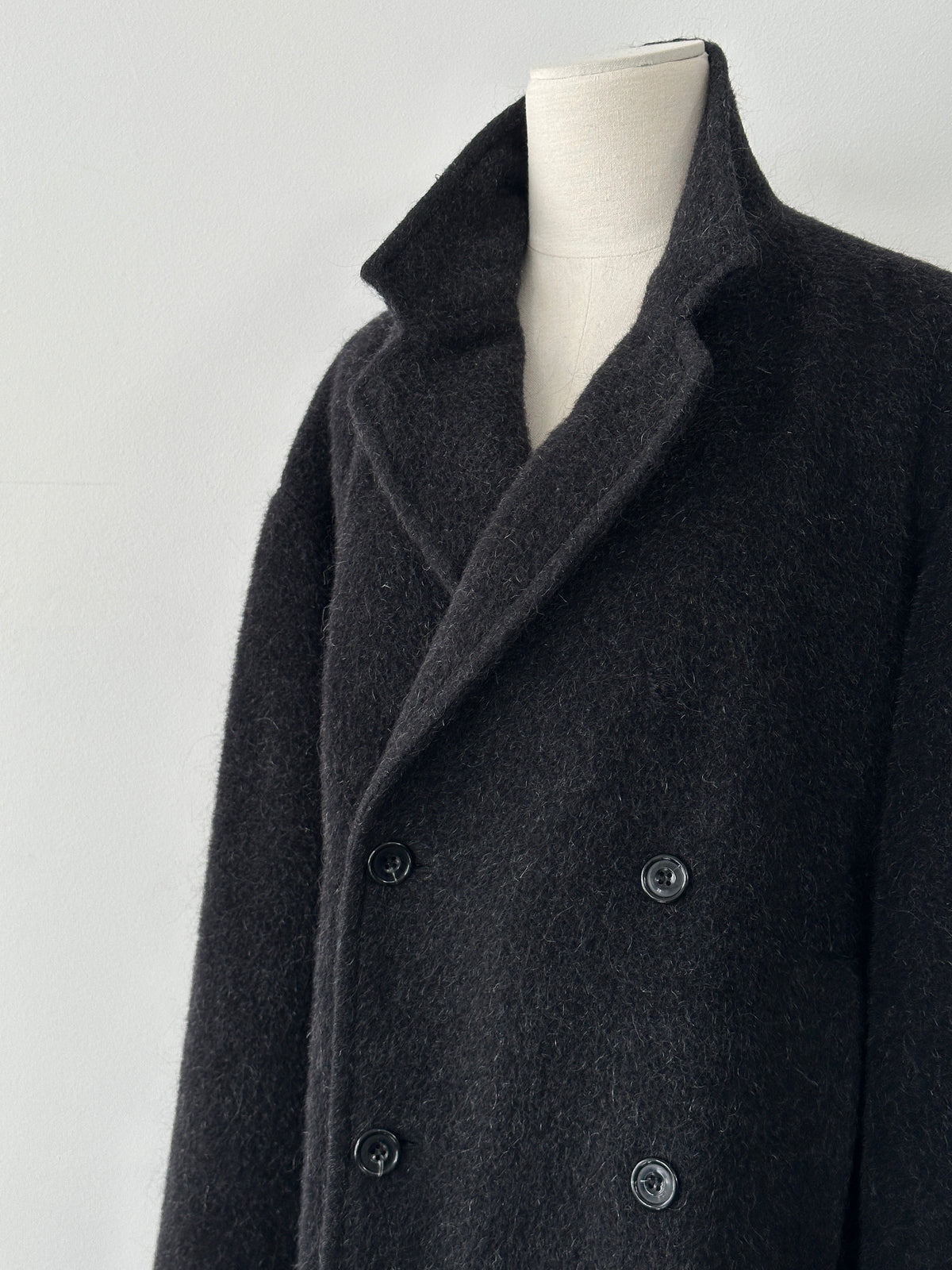 Byblos Italian Vintage 1990s Alpaca Wool Double Breasted Coat - XXL