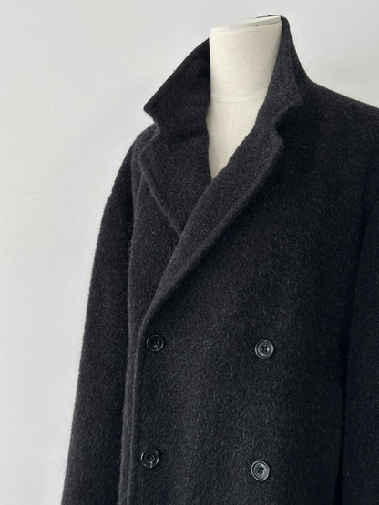 Byblos Italian Vintage 1990s Alpaca Wool Double Breasted Coat - XXL