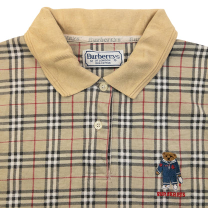 Vintage 90s Burberry Nova Check Polo Shirt Womens Size M | Medium, Multicoloured