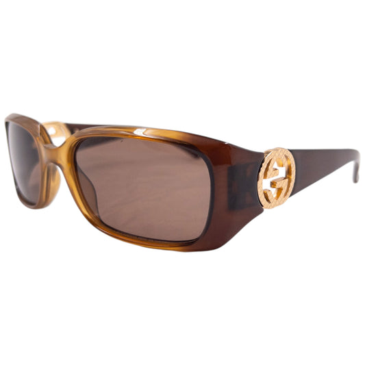 Vintage 2012 Gucci Logo Sunglasses | O/S, Brown