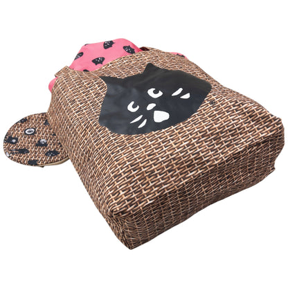 Vintage 2000s Ne-Net By Issey Miyake Basket Pattern Cat Shoulder Bag