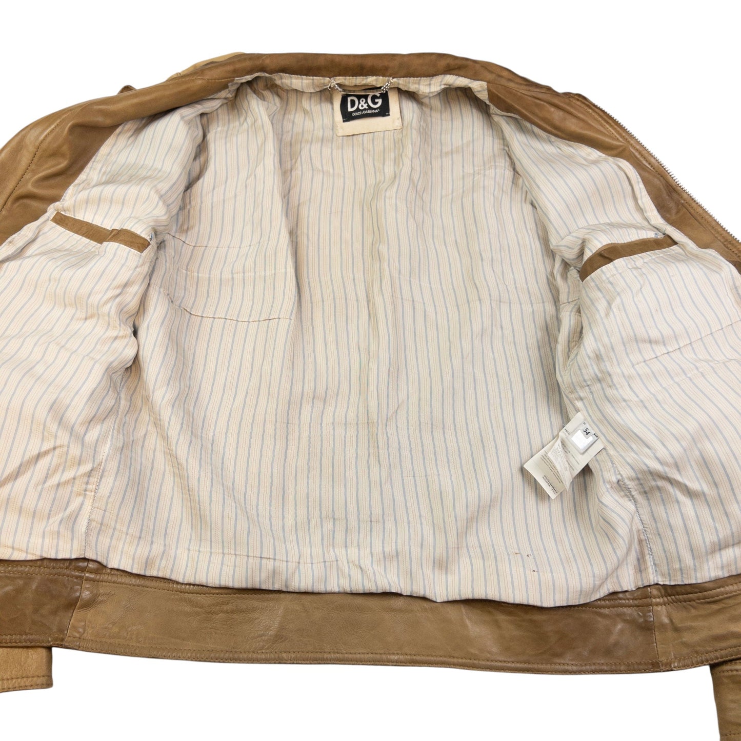 Vintage Dolce & Gabbana Leather Biker Jacket Size M