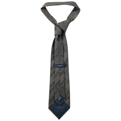 Vintage 2000s Burberry Nova Check Silk Tie | O/S, Brown