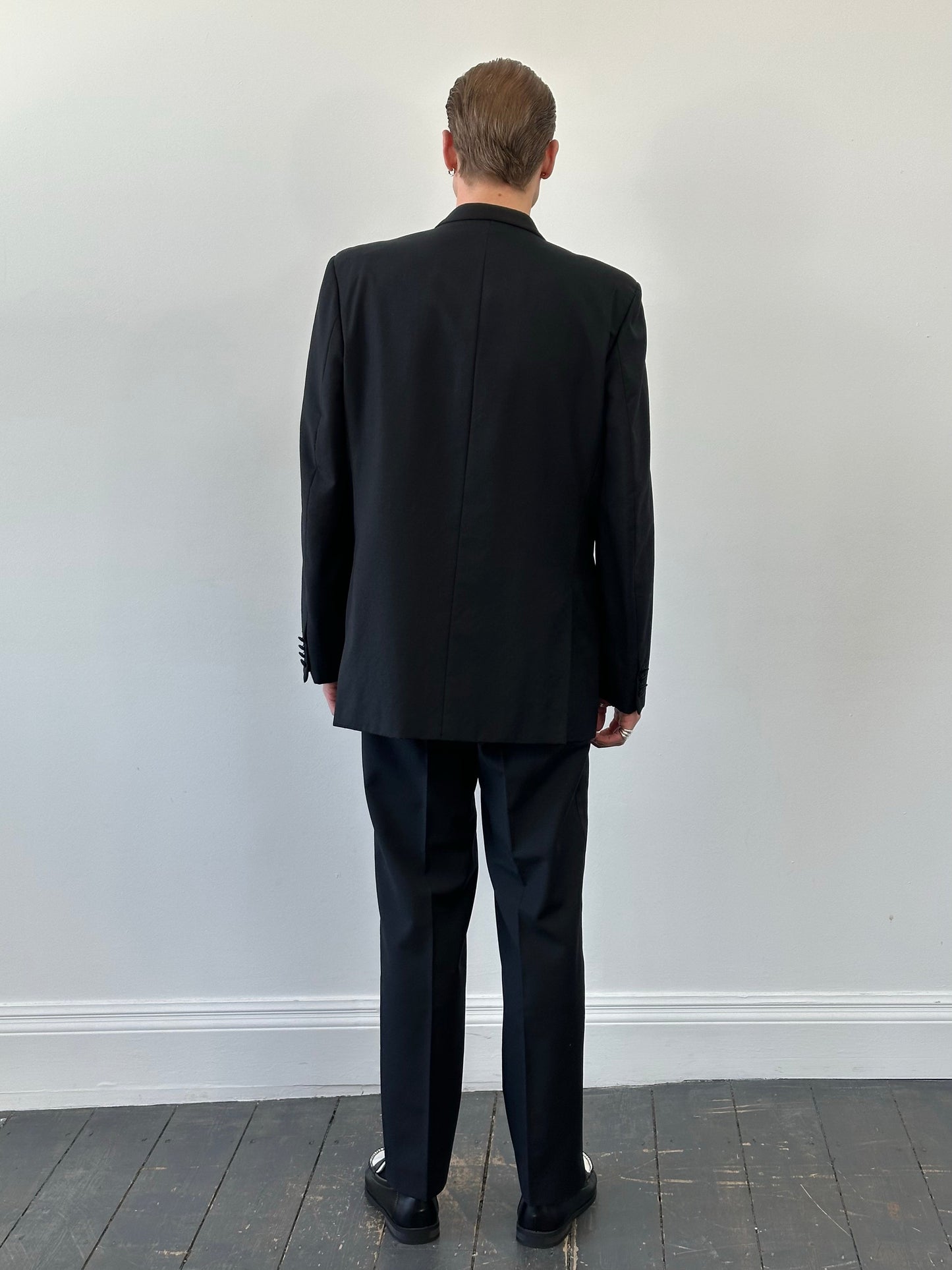 Pierre Cardin 1980s Pure Wool Shawl Tuxedo Suit - 42L/W34