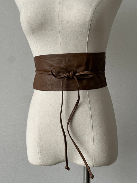 Jaeger 1990s Leather Chunky Wrap Belt - One size