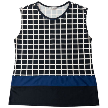 Vintage Issey Miyake Checkered Stretch Vest Top Womens Size S