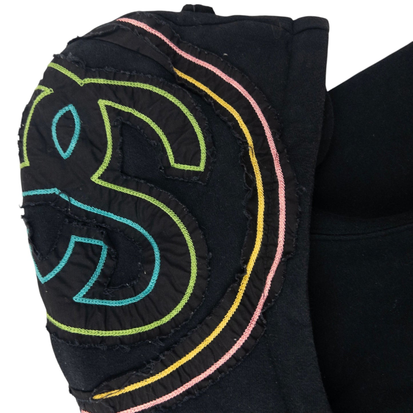 Vintage Stussy Cropped Embroidered Hoodie Womens Size S